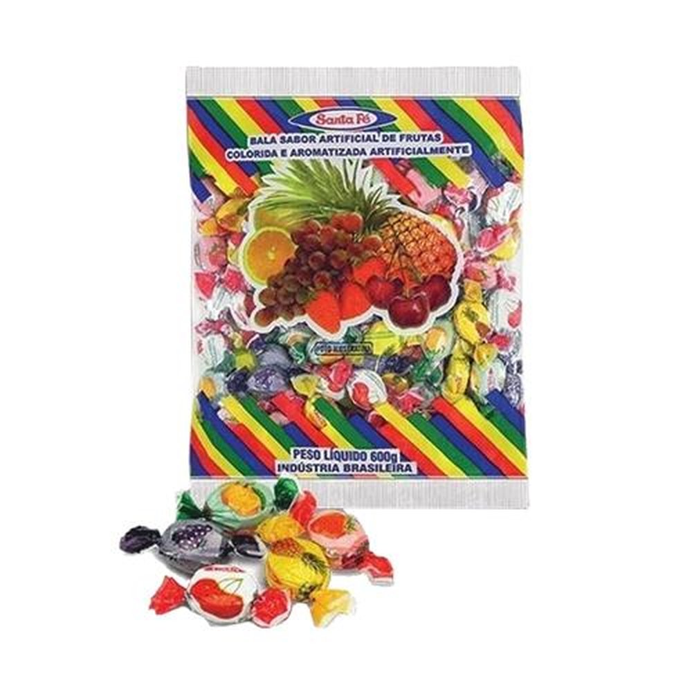 Bala De Frutas Sortidas Santa Fé 600g