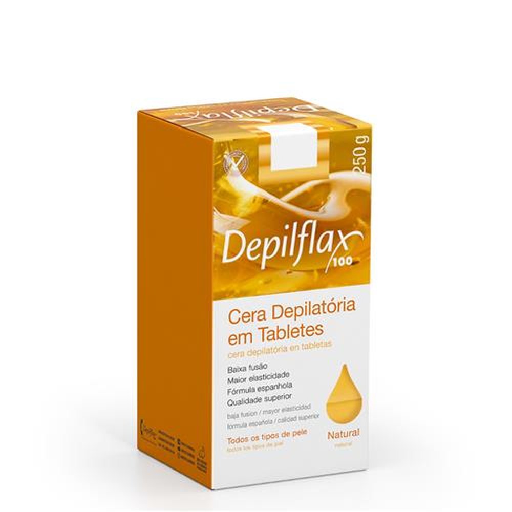 Cera Depilatória em Tabletes Depilflax Natural 250g