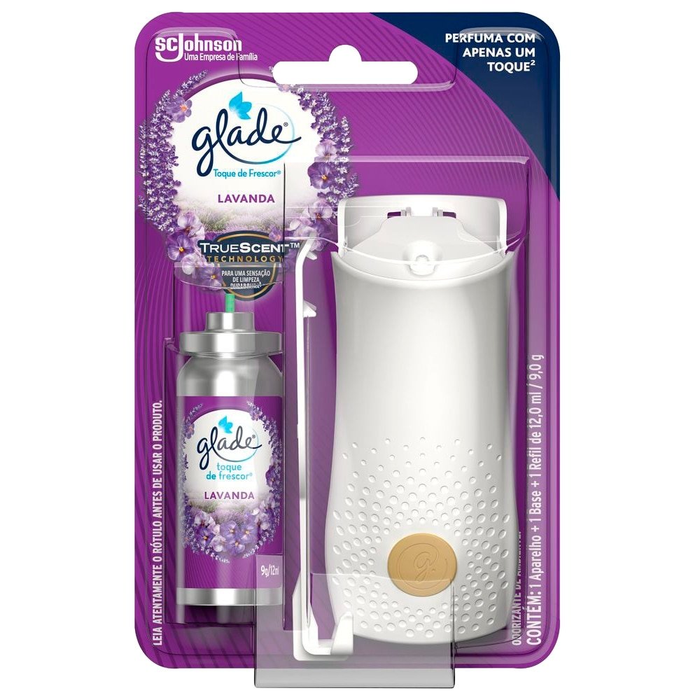 Purificador Glade Toque de Frescor Lavanda 12ml + Aparelho