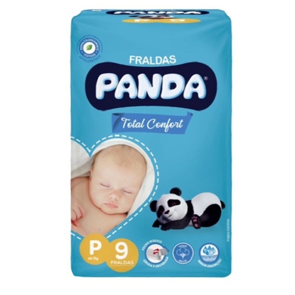 Fralda Descartavel Tradicional Panda P Com 9