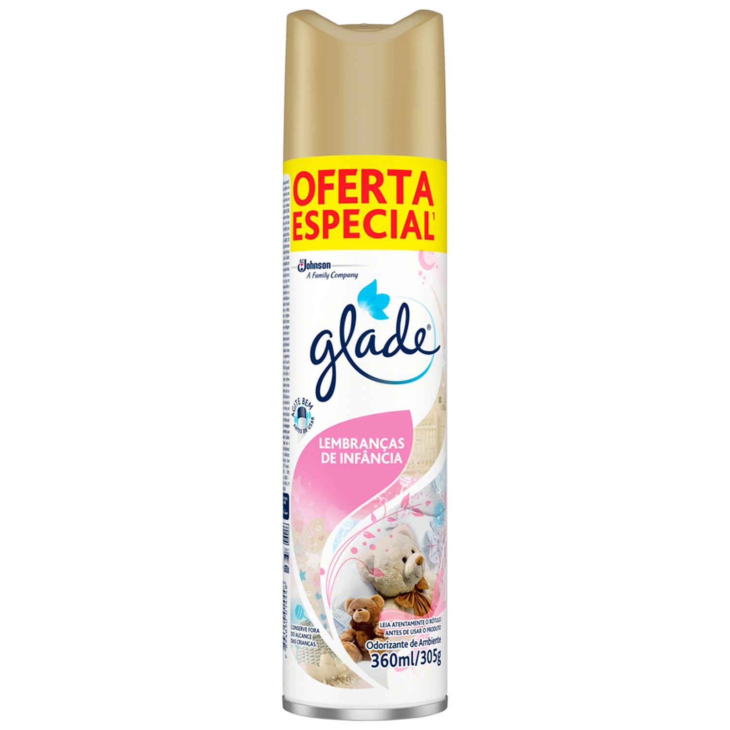 Desodorizador de Ar Glade Aerossol Lembranças de Infância 360ml Oferta Especial