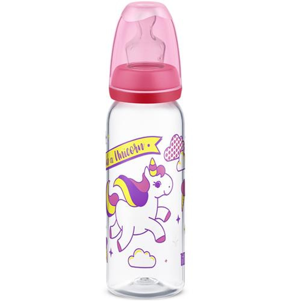 Mamadeira Lillo Magia Ortodontico Silicone 240ml Rosa