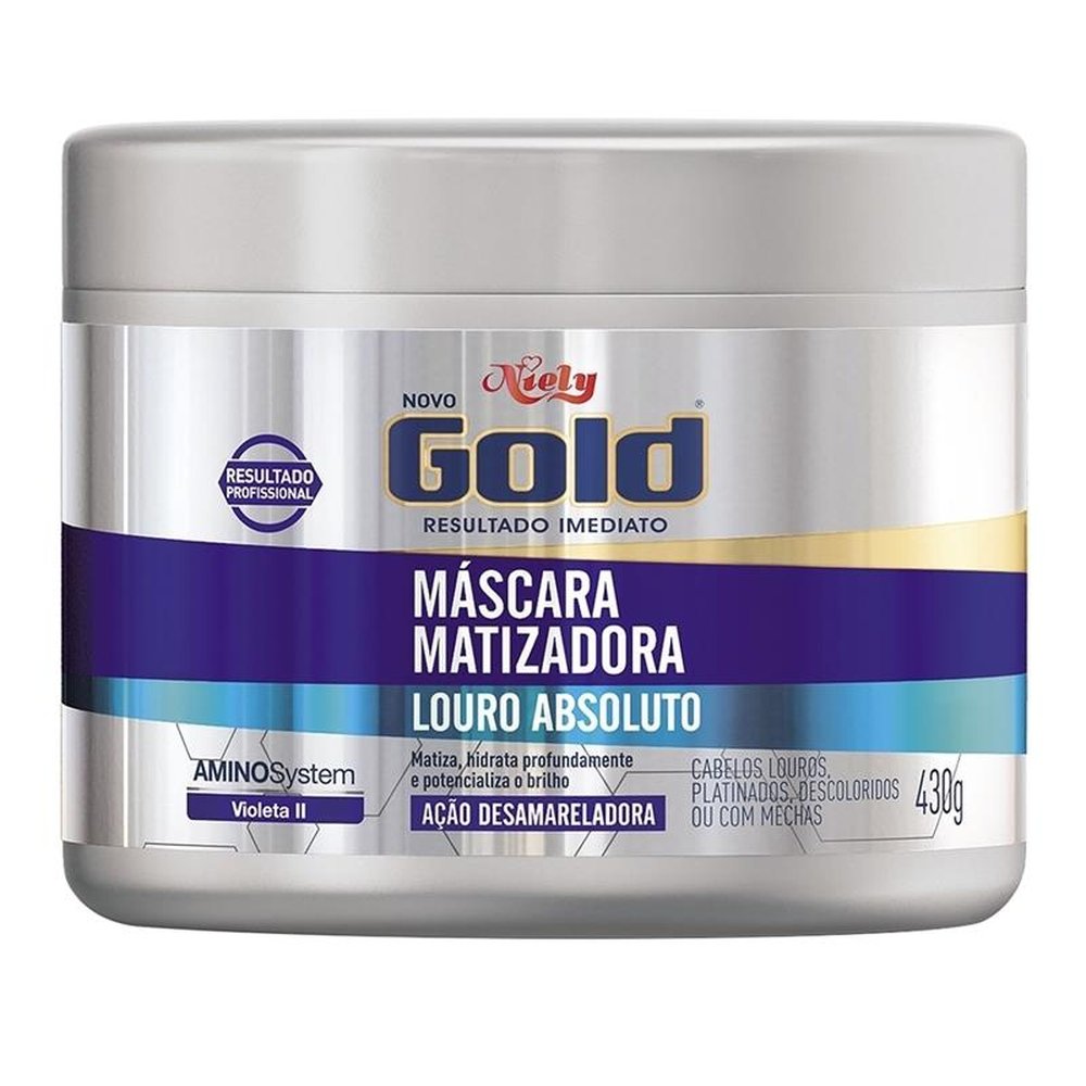 Máscara de Hidratação Concentrada Matizador Gold Niely 430g Martins