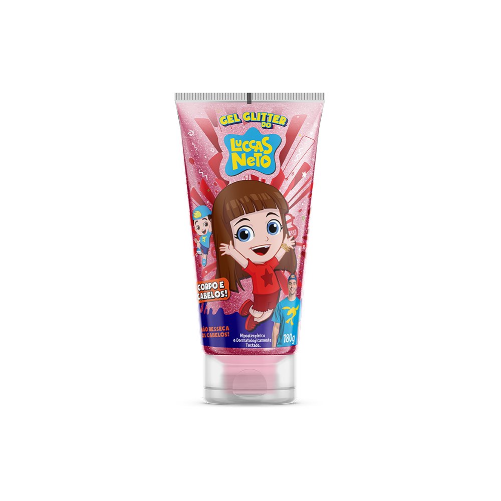 Gel Glitter Cia da Natureza Luccas Neto Corpo e Cabelo 180g
