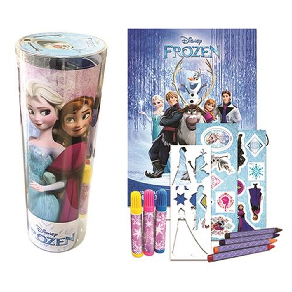 Livro Disney Tubo Historias Para Colorir - Frozen