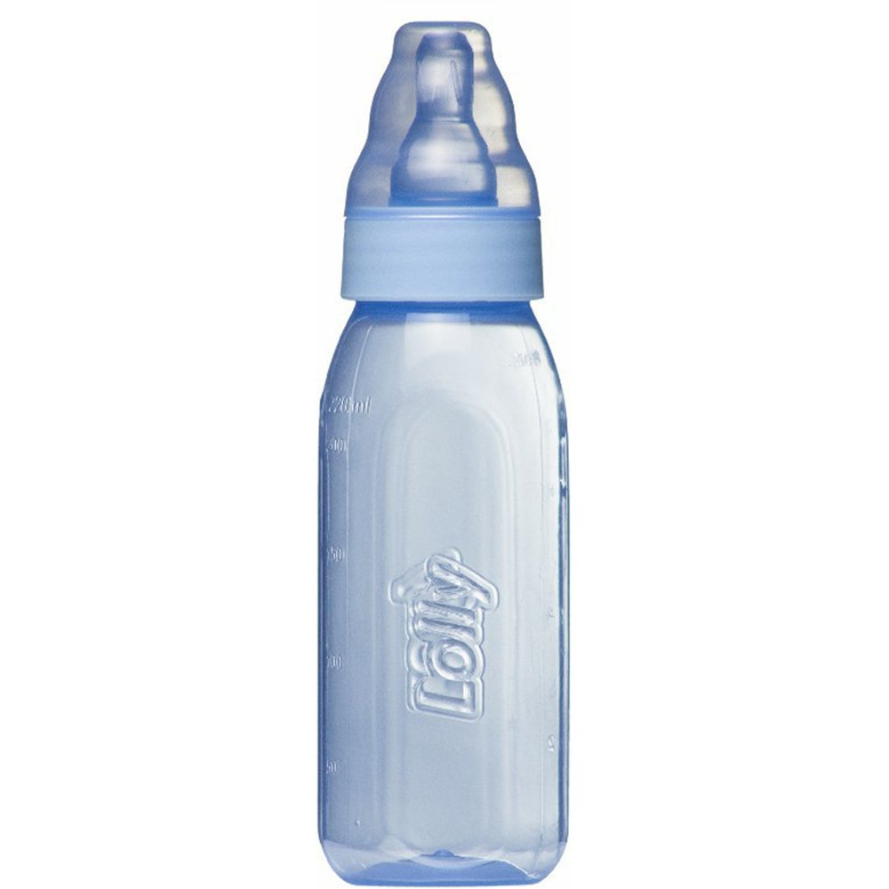 Mamadeira Lolly Clean Tpe Redondo Azul 220ml