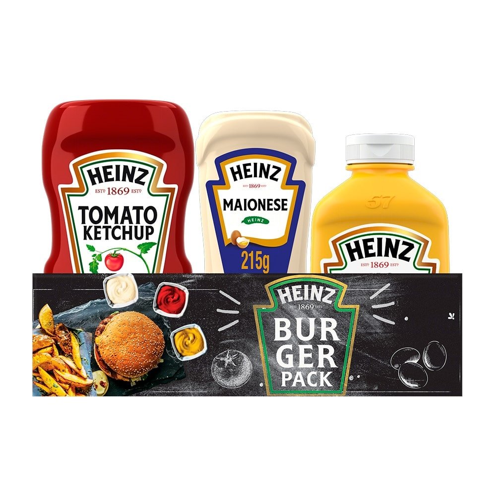 Kit Heinz - Ketchup 397g + Maionese 215g + Mostarda 255g
