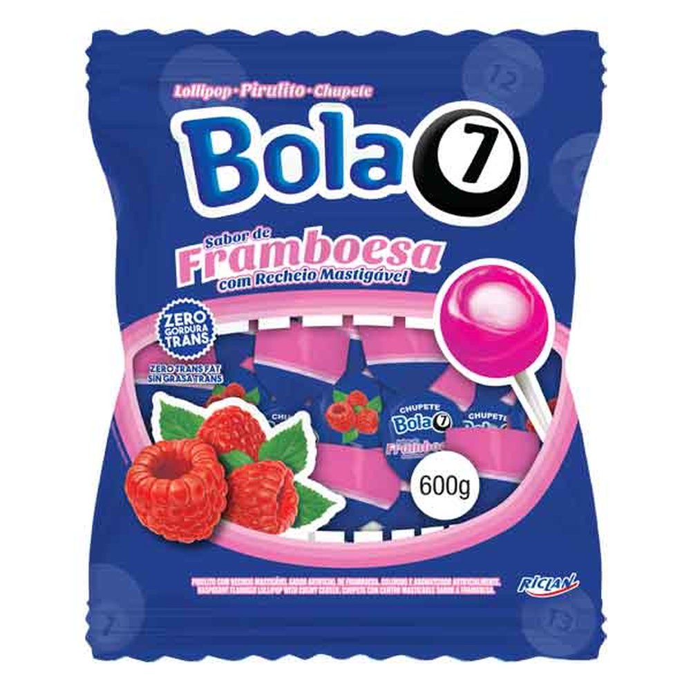 Pirulito Popmania 600g com 50 Unidades Framboesa