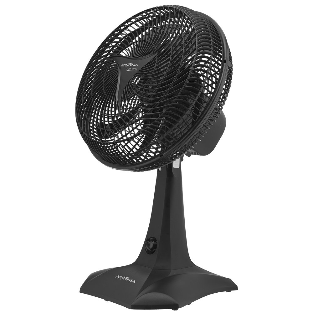 Ventilador de Mesa Britânia 30cm Protect 30, 3 Velocidades, 6 Pás, Preto, 110V