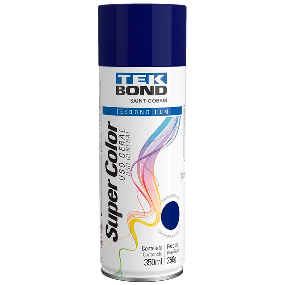 Tinta Spray Tekbond Uso Geral Azul Escuro 350ml