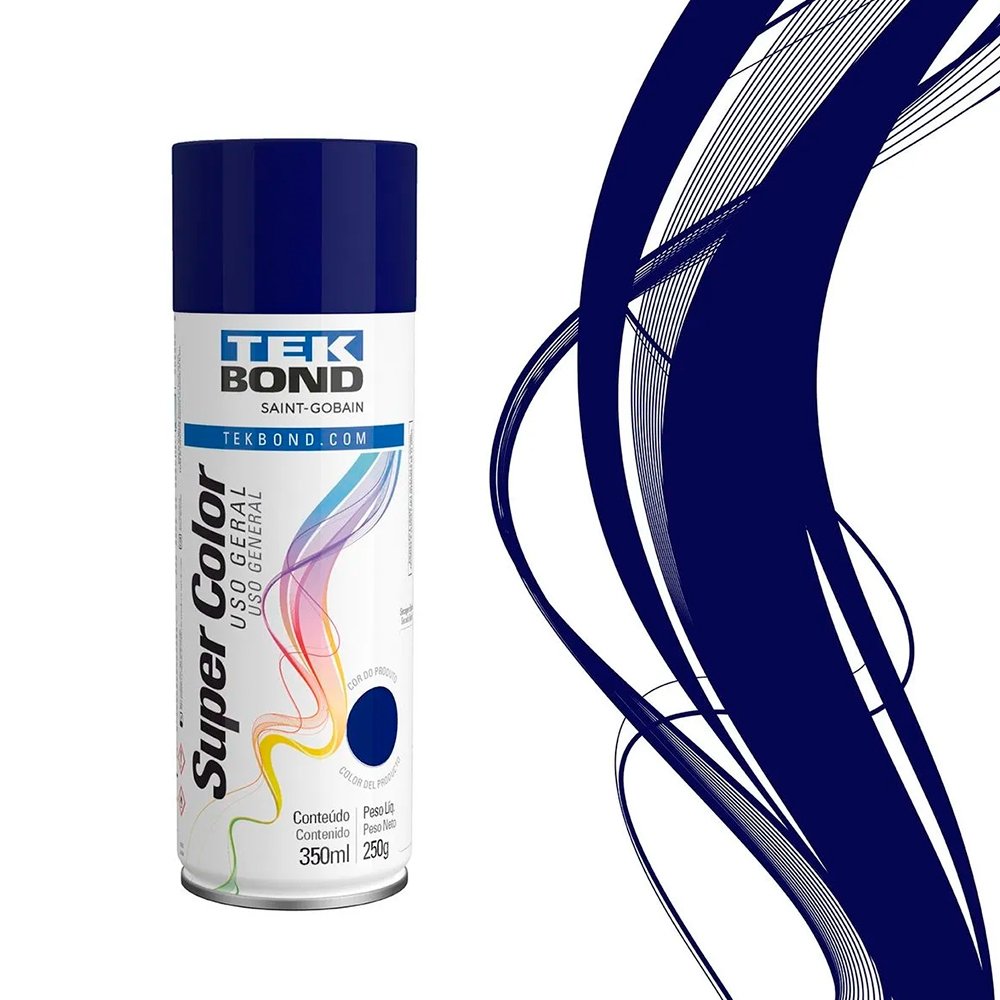 Tinta Spray Tekbond Uso Geral Azul Escuro 350ml