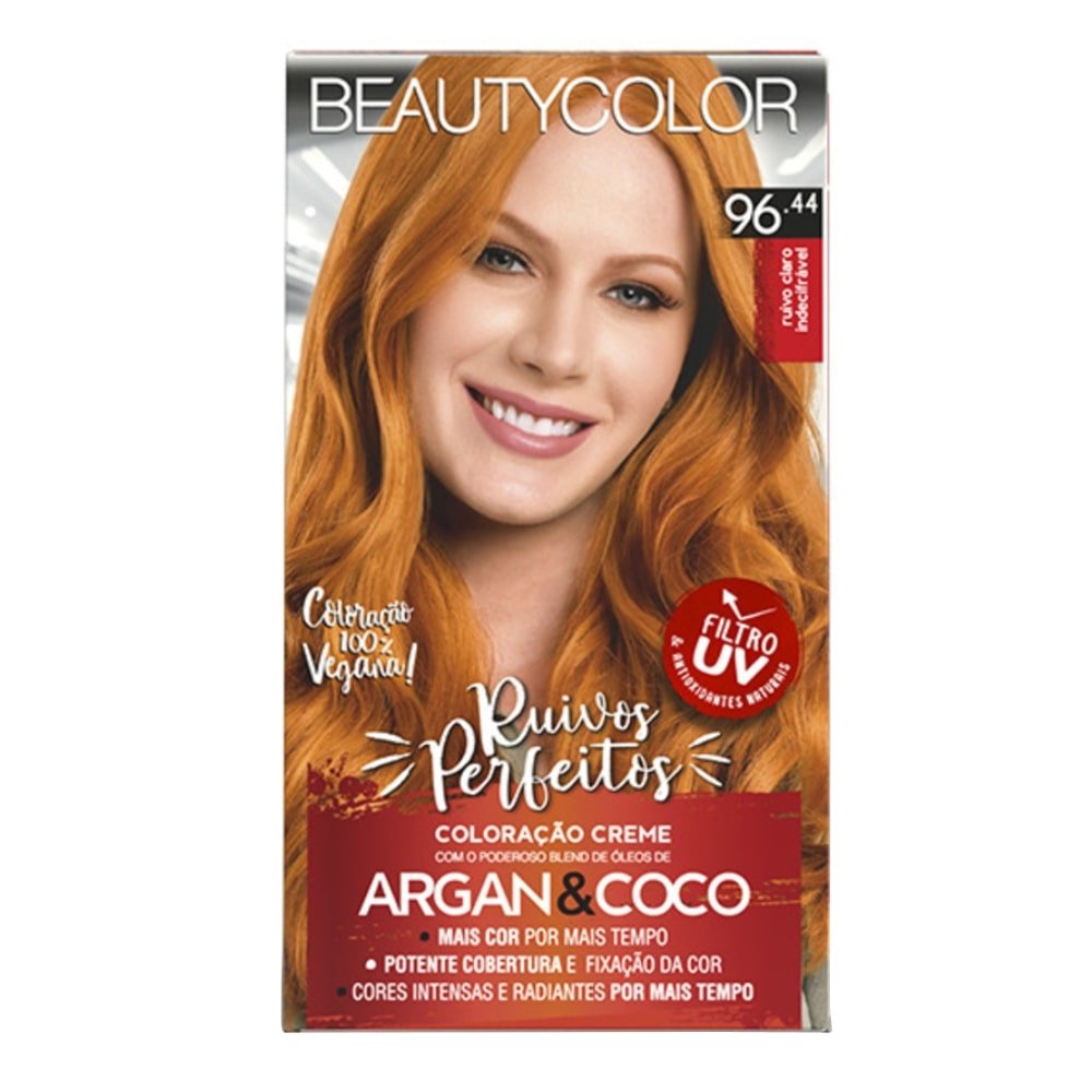 Tintura Beauty Color Creme Kit 96.44 Ruivo Claro Indecifrável