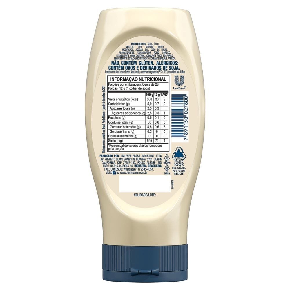 Maionese Hellmann's Squeeze 335g