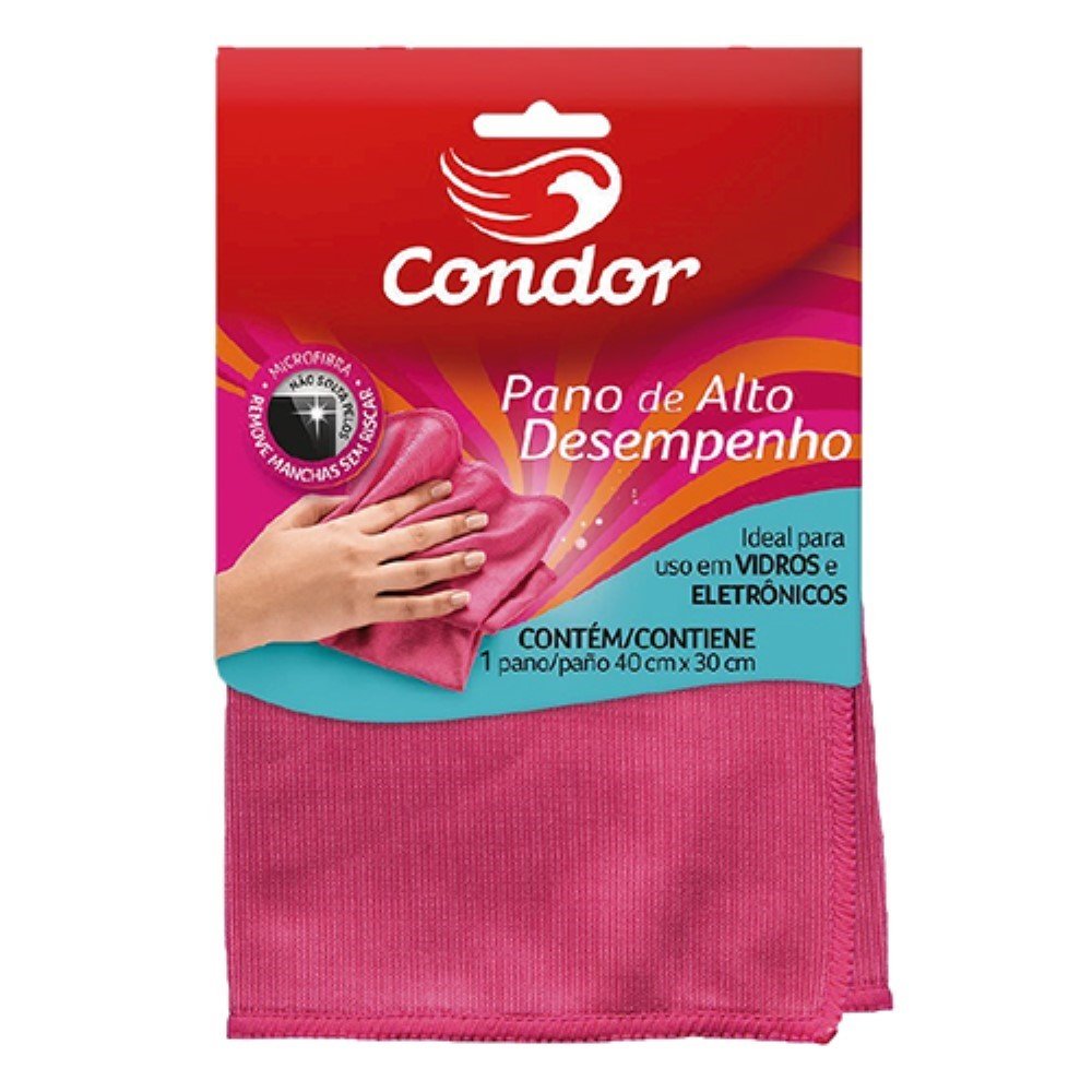 Condor Pano Limpeza Vidros Em Microfibra 1678-Un/1