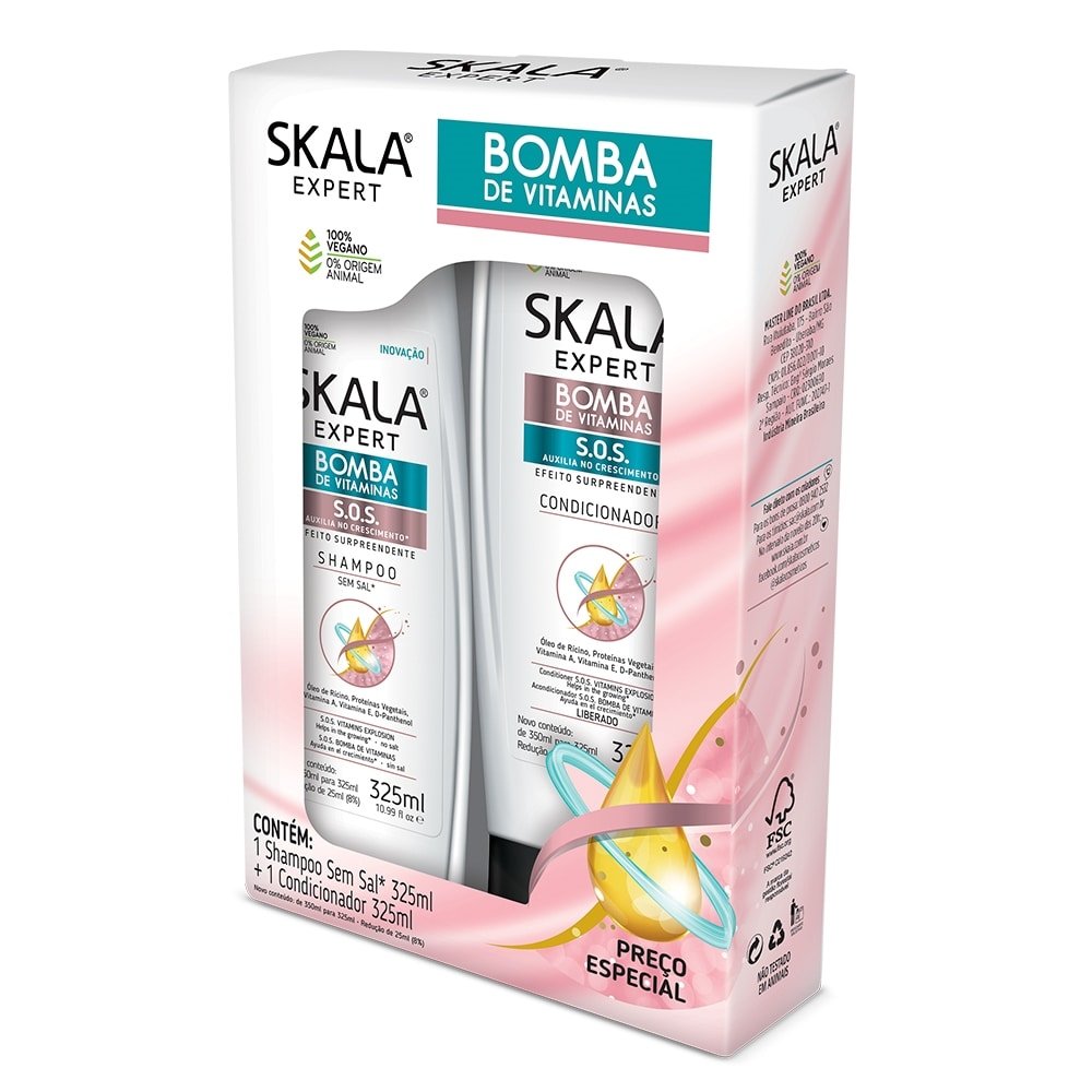 Shampoo + Condicionador Skala Bomba Vitaminas 325ml