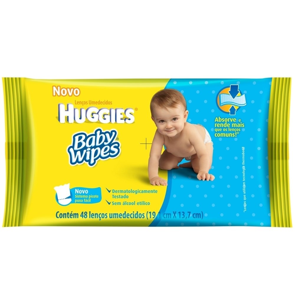 Toalhas Umedecidas Huggies Baby Wiper 48 Unidades