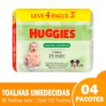 Toalhas Umedecidas Huggies Higiene Superior - 4 Pacotes com 48 Toalhas - 192 Toalhas