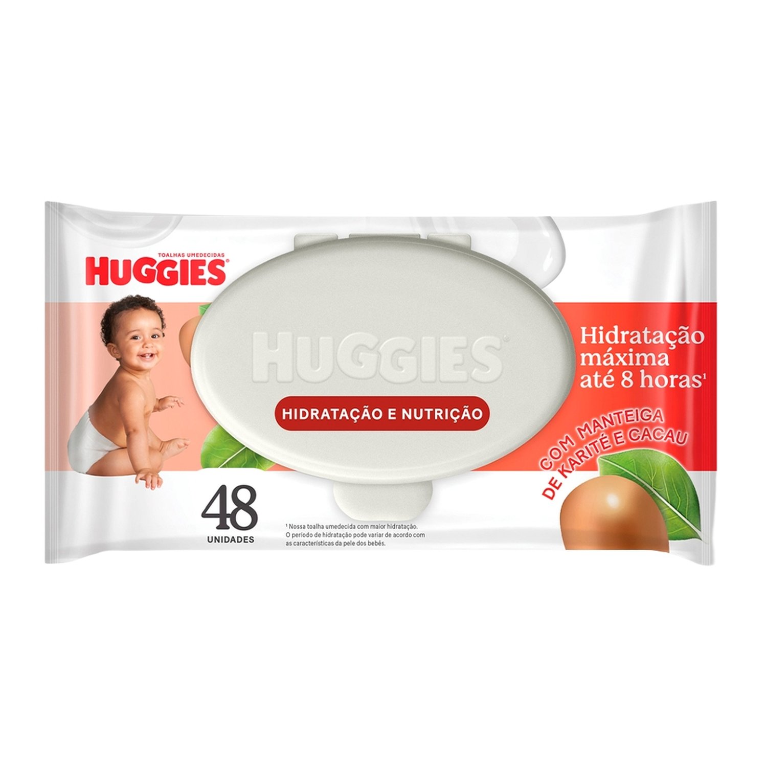 Toalhas Umedecidas Huggies Hidratação e Nutrição - Pacote com 48 Toalhas