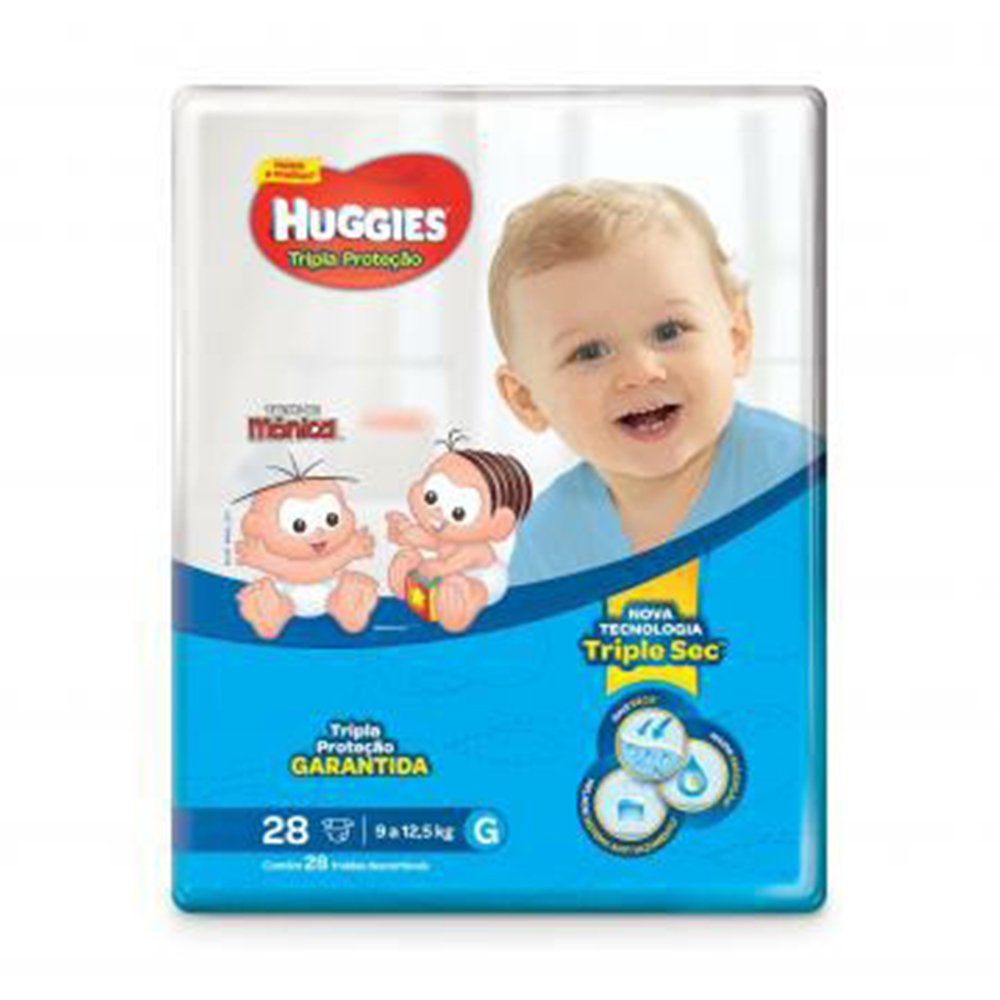 Fralda Turma Da Monica Jumbo Tamanho G Com 28