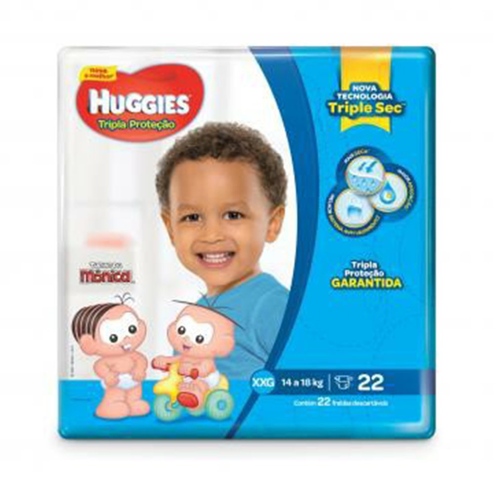 Fralda Huggies Tripla Protecao Disney Jumbo Xxg Com 22 Unidades