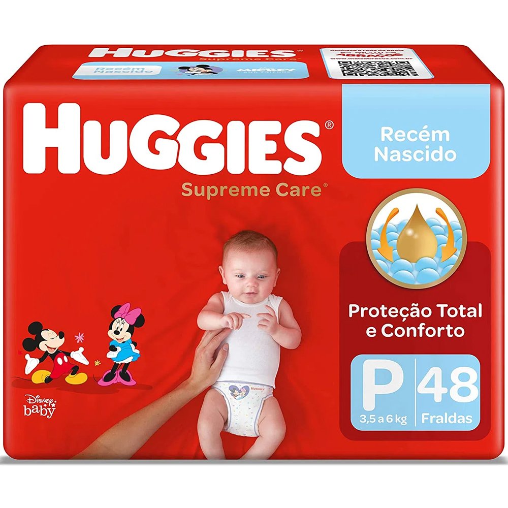 Fralda Huggies Supreme Care Mega P 48 Unidades