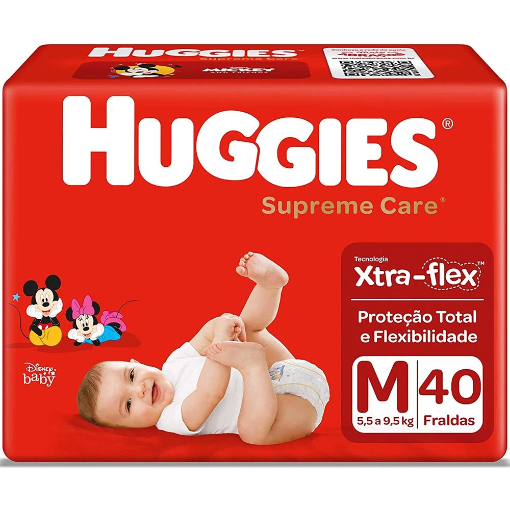 Fralda Huggies Supreme Care Mega M 40 Unidades