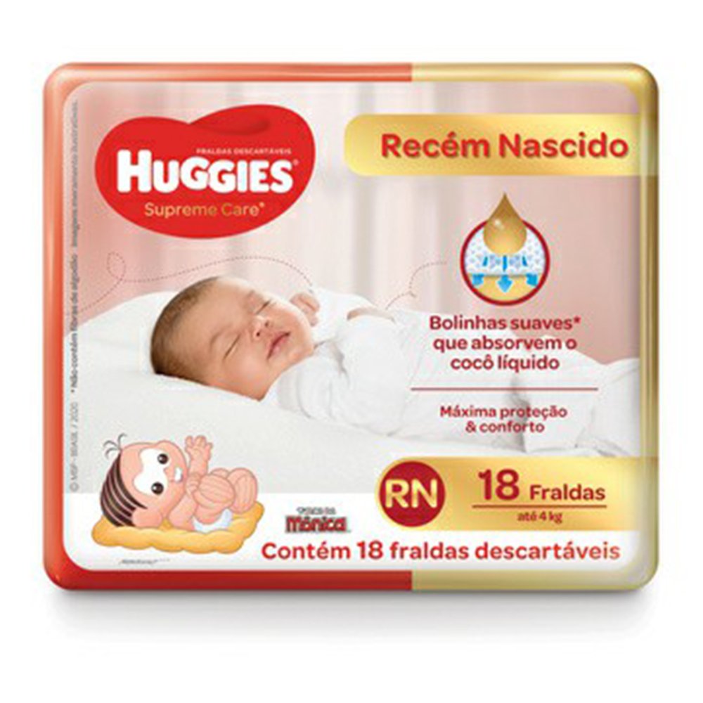 Fralda Huggies Supremecare Jumbo Rn Com 18