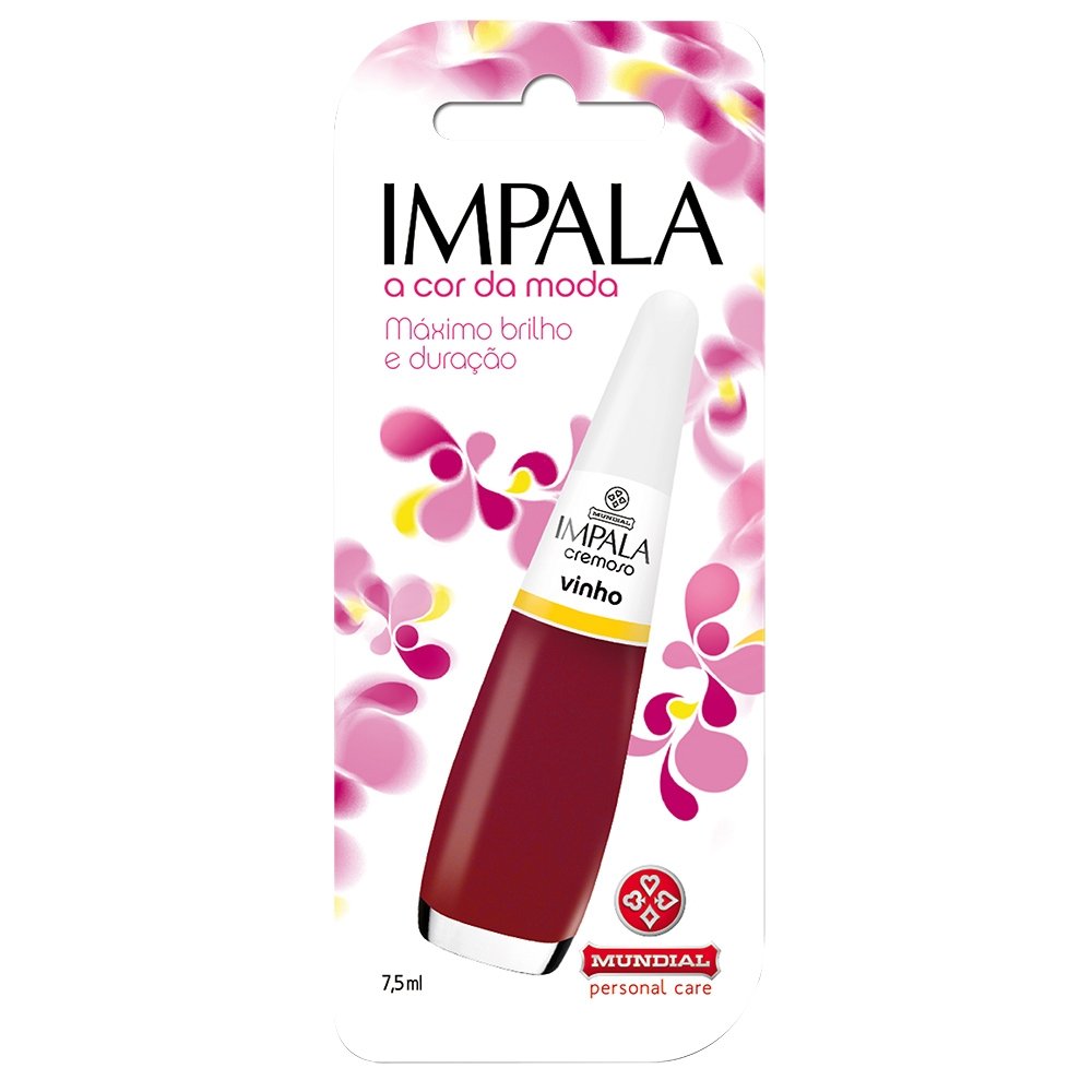 Esmalte Impala Cremoso Vinho, 7,5ml
