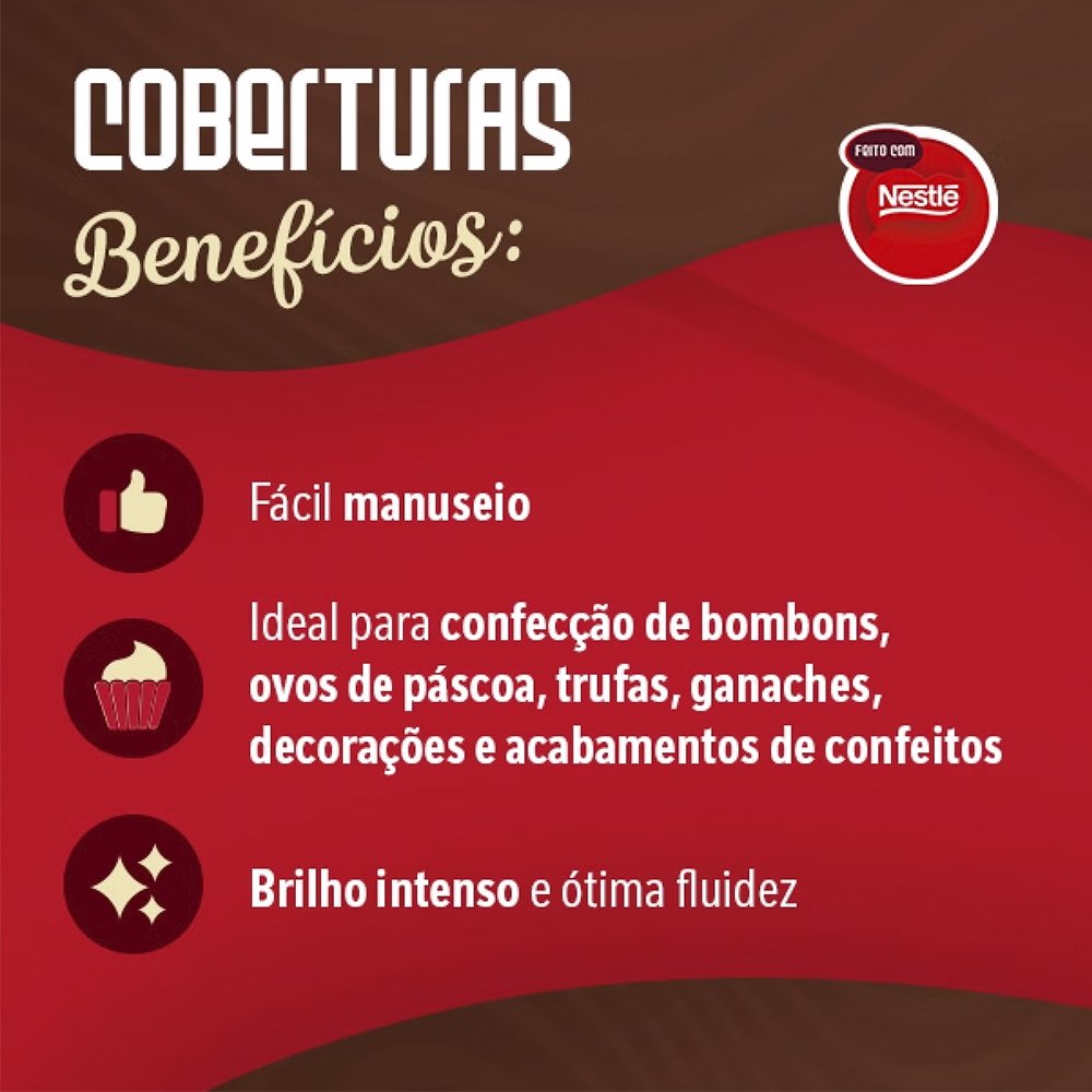 CHOCOLATE NESTLE COBERTURA MEIO AMARGO BARRA 1KG