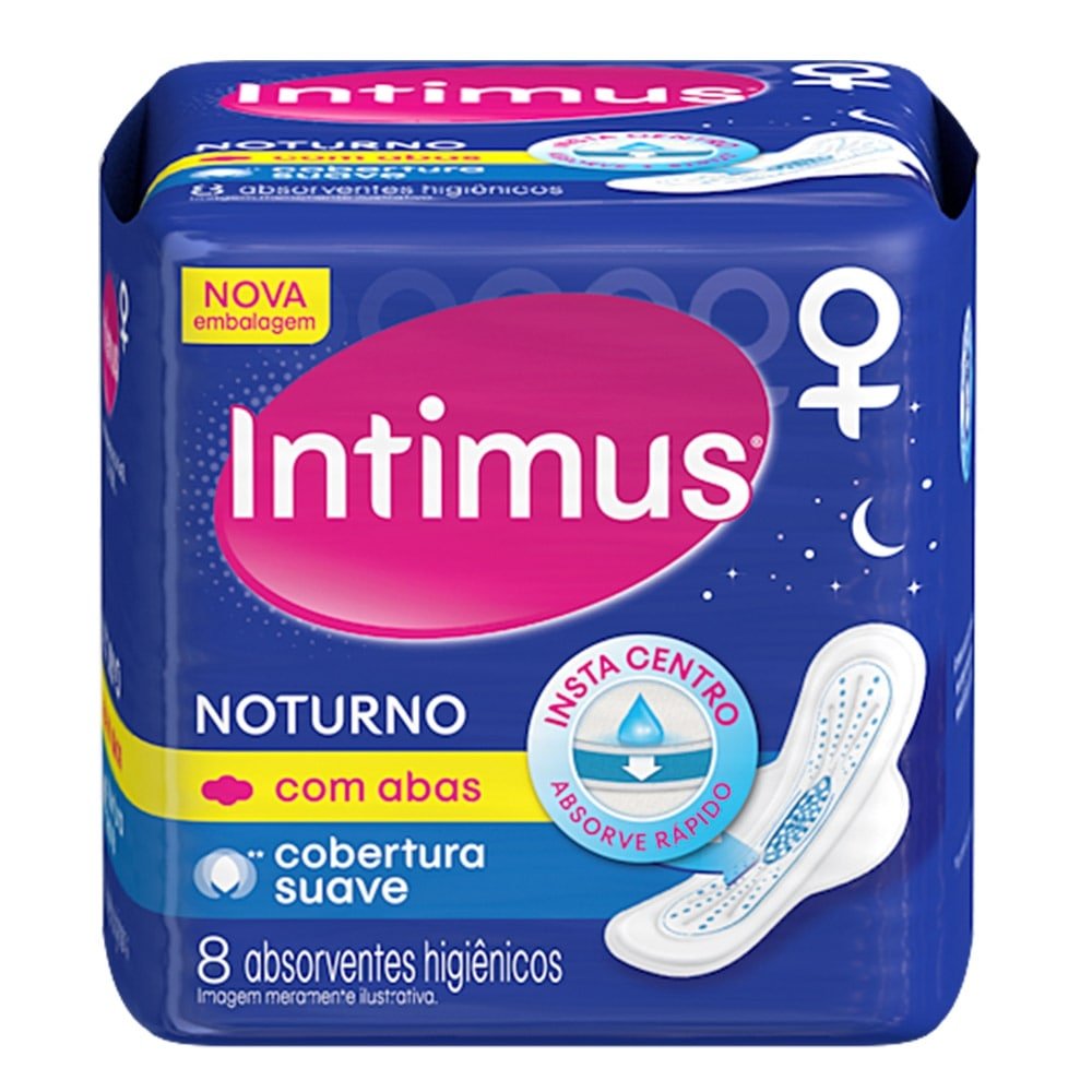 Absorvente Intimus Not Cob Suav c/ Abas 8U