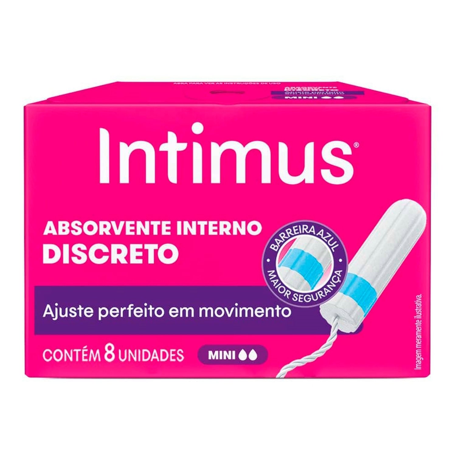 Absorvente Interno Intimus Mini - Embalagem com 8 Unidades