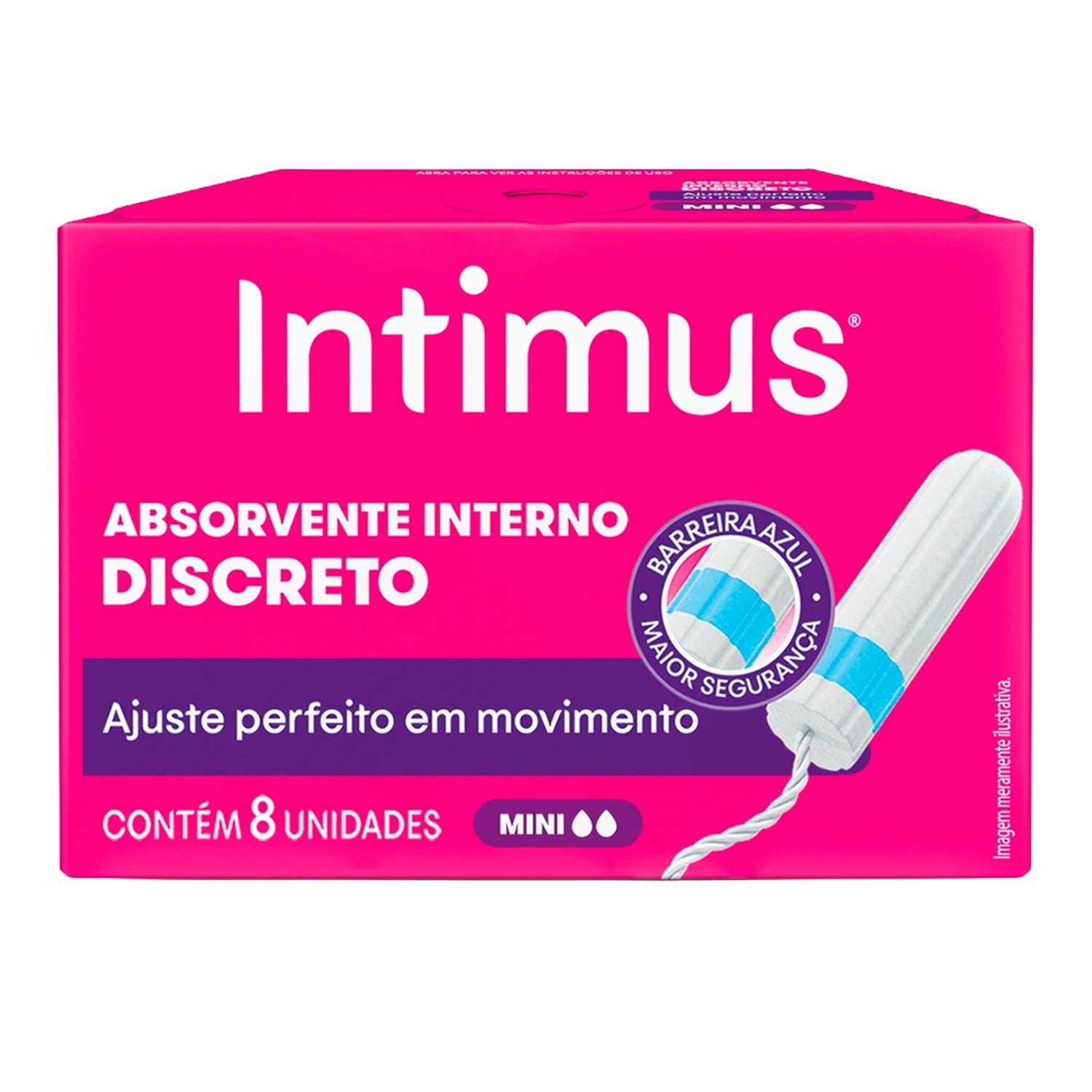 Absorvente Interno Intimus Mini - Embalagem com 8 Unidades