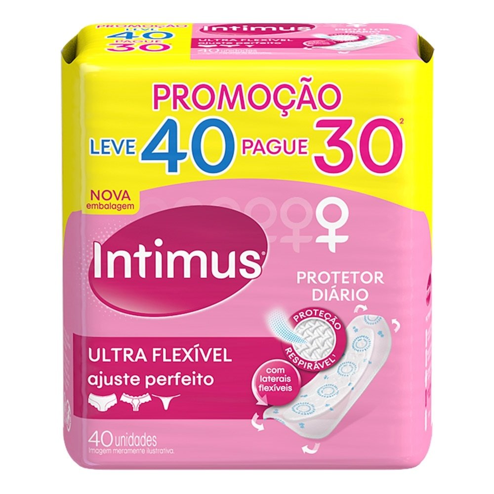 Protetor Diario Intimus Days Flexivel Leve 40 Pague 30