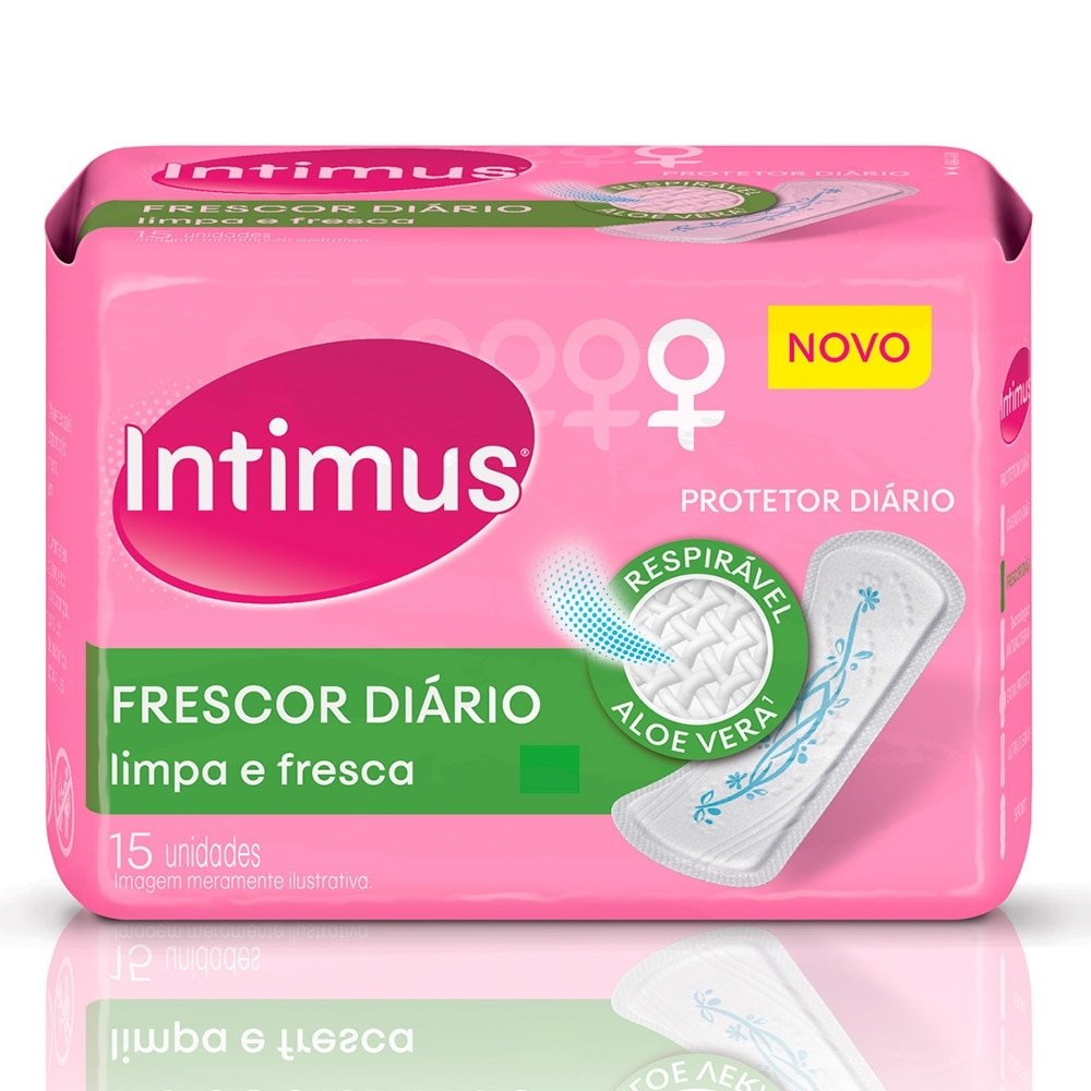 Absorvente Intimus Protetor Diário Perfumado sem Abas Embalagem com 15 ...