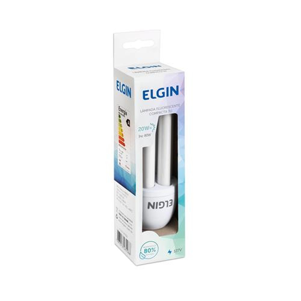 Lâmpada Eletrônica Elgin 3U 20W 220V 6400K E27