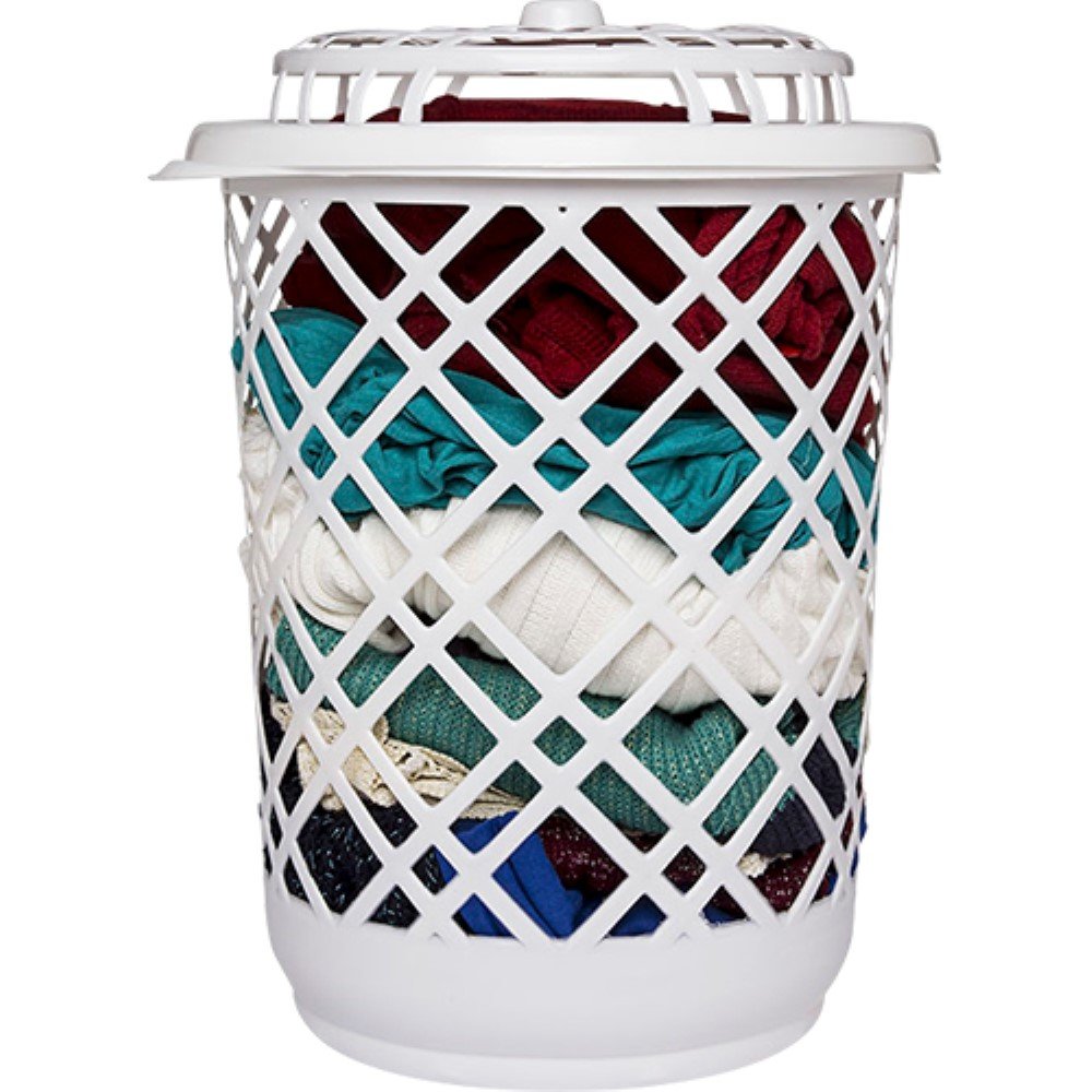 Cesto Plastico Telado 30lts Branco Red Com Tampa