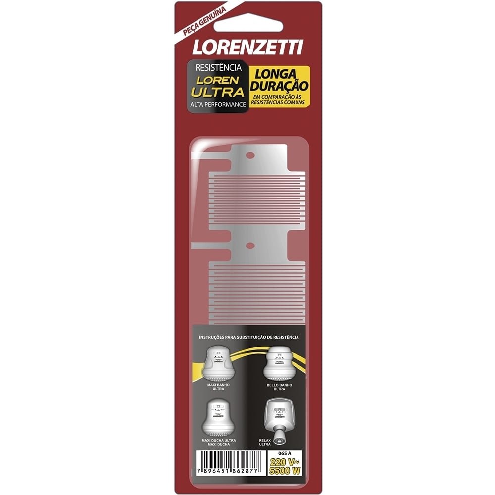 Resistência para Chuveiro Lorenzetti Belo Banho/Max Ducha/Ultra 3 Temperaturas 5500W 220V