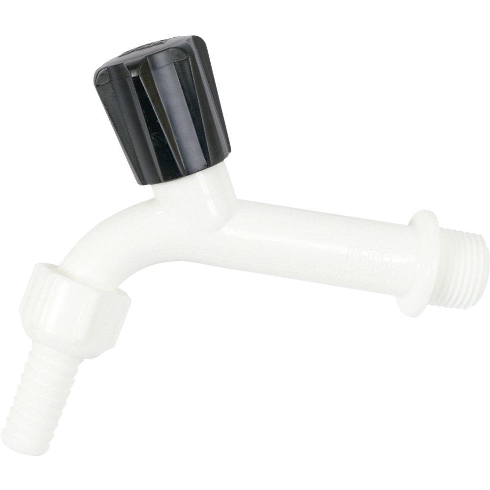 Torneira para Tanque Herc 1120 10cm 1/2 Branca com Bico para Mangueira Sm - Embalagem com 12 Unidades