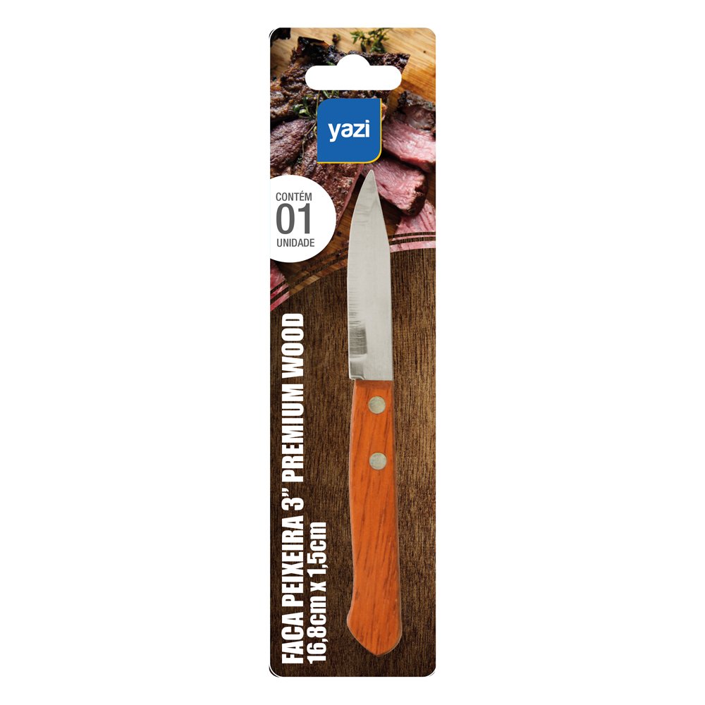 Faca Peixeira Inox 3" Premium Wood