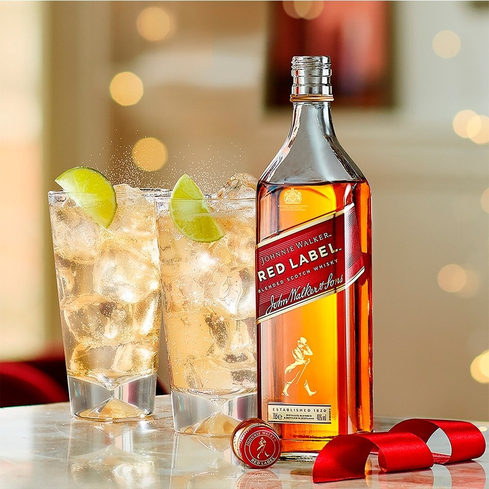 Whisky Johnnie Walker Red Label 8 Anos sem Cartucho 1 Litro