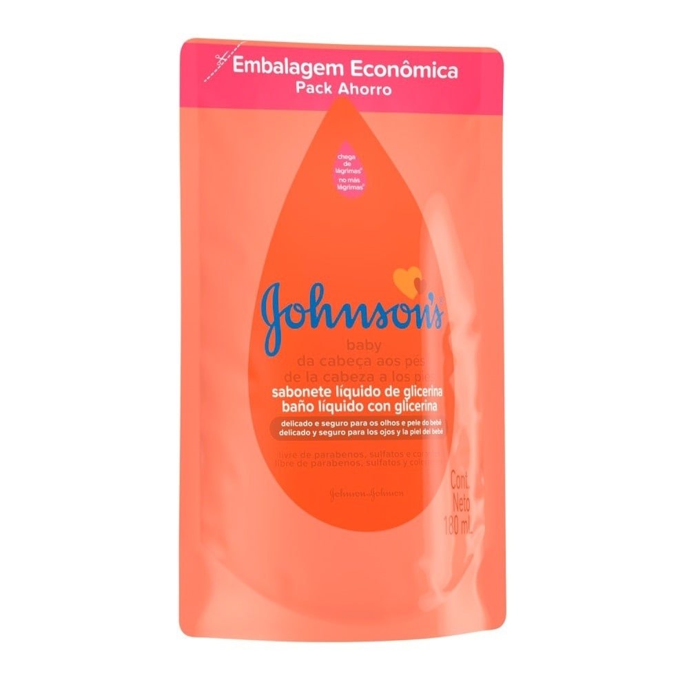 Sabonete Líquido Johnson Baby Cabeça Aos Pes Refil 180ml
