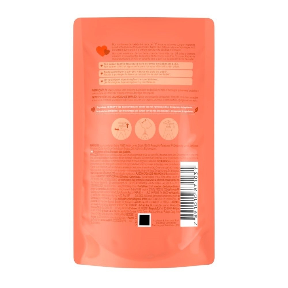 Sabonete Líquido Johnson Baby Cabeça Aos Pes Refil 180ml