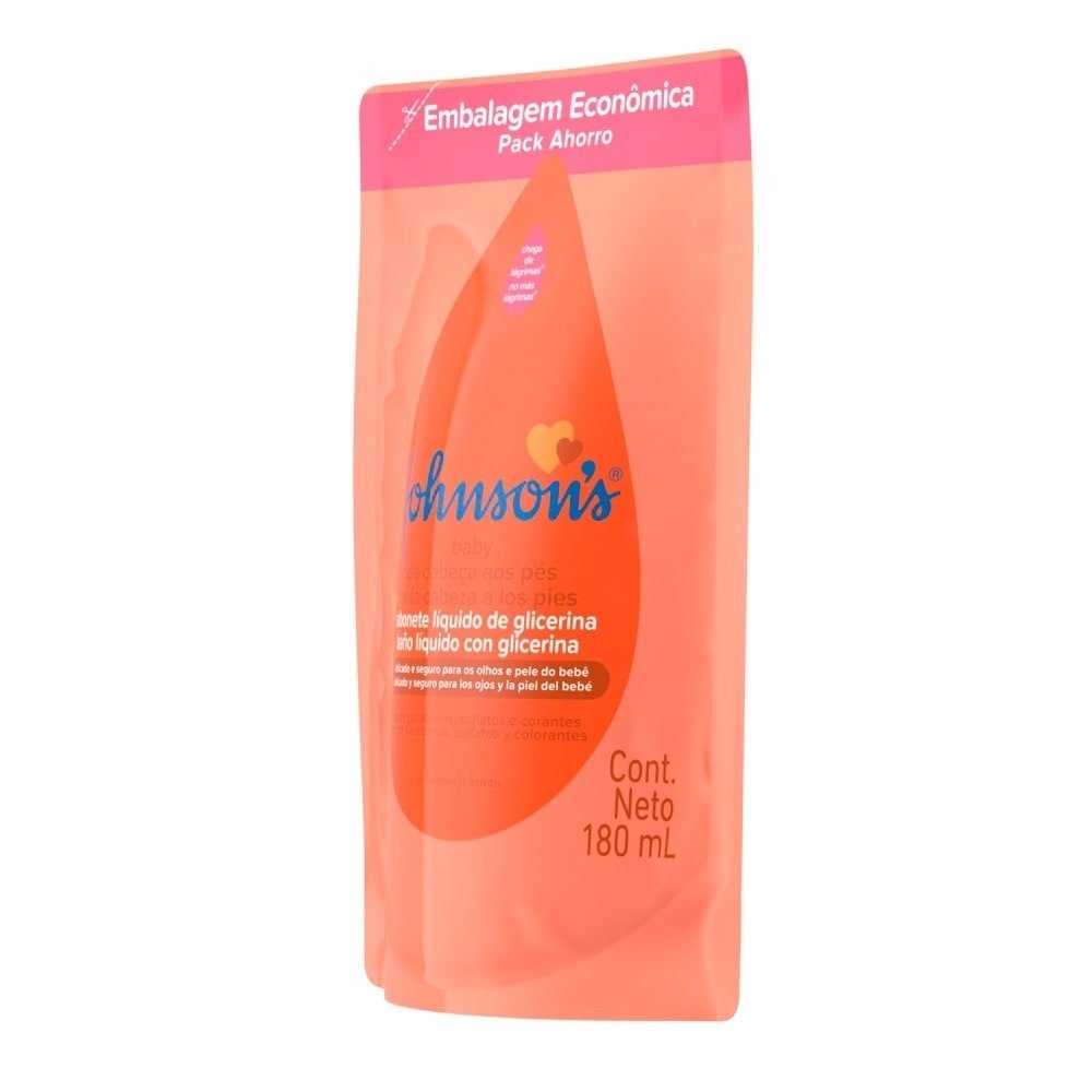 Sabonete Líquido Johnson Baby Cabeça Aos Pes Refil 180ml