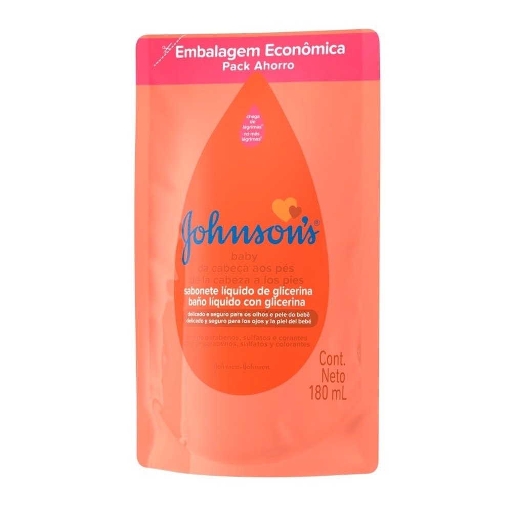 Sabonete Líquido Johnson Baby Cabeça Aos Pes Refil 180ml