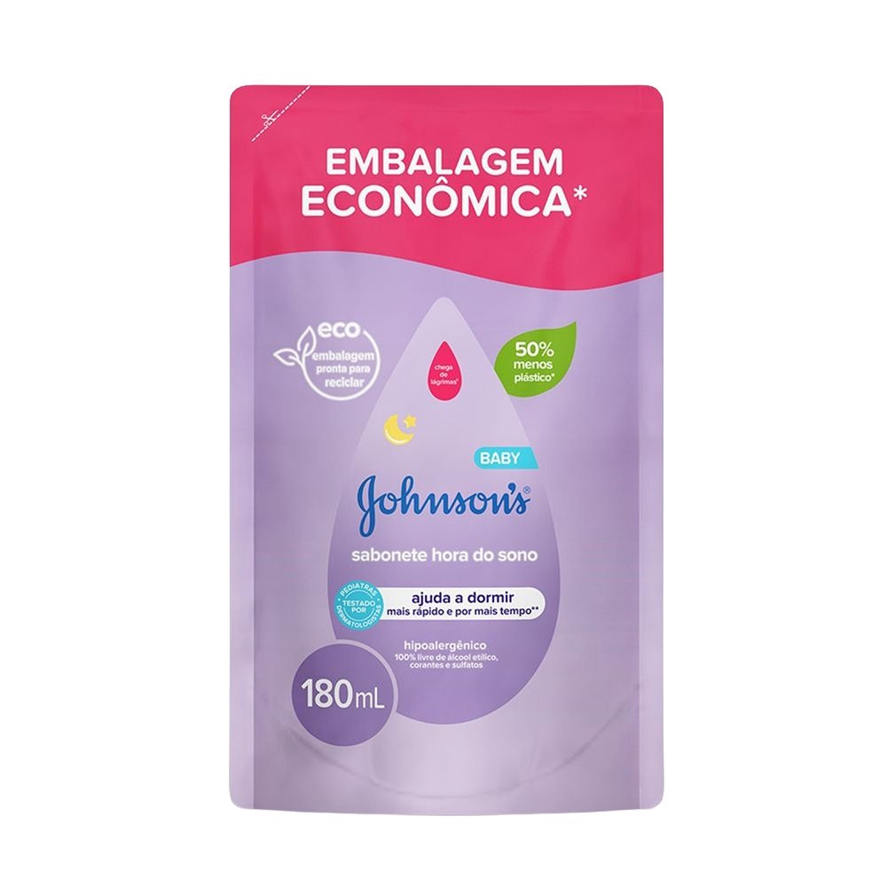 Sabonete Líquido Johnson's Baby Hora do Sono Refil 180ml