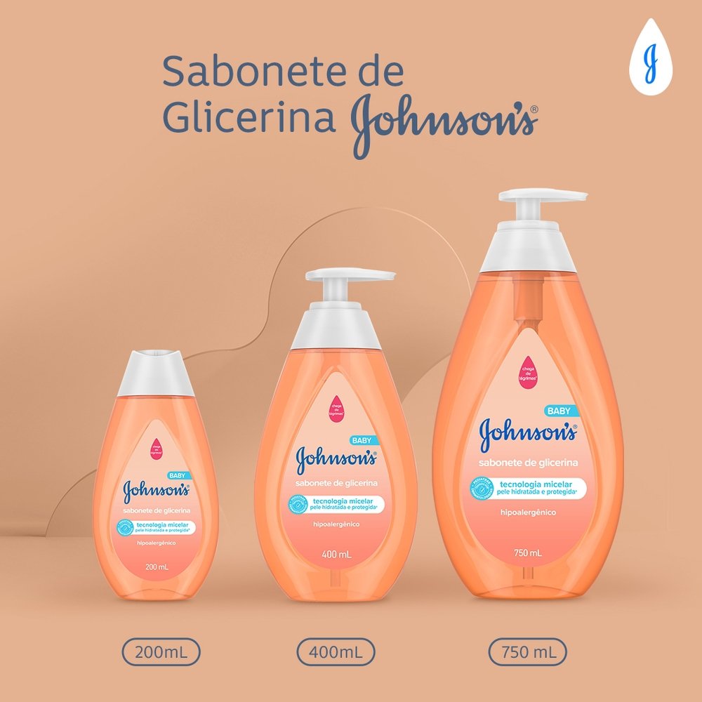 Sabonete Líquido Johnson Baby Glicerina Cabeça aos Pés 200ml