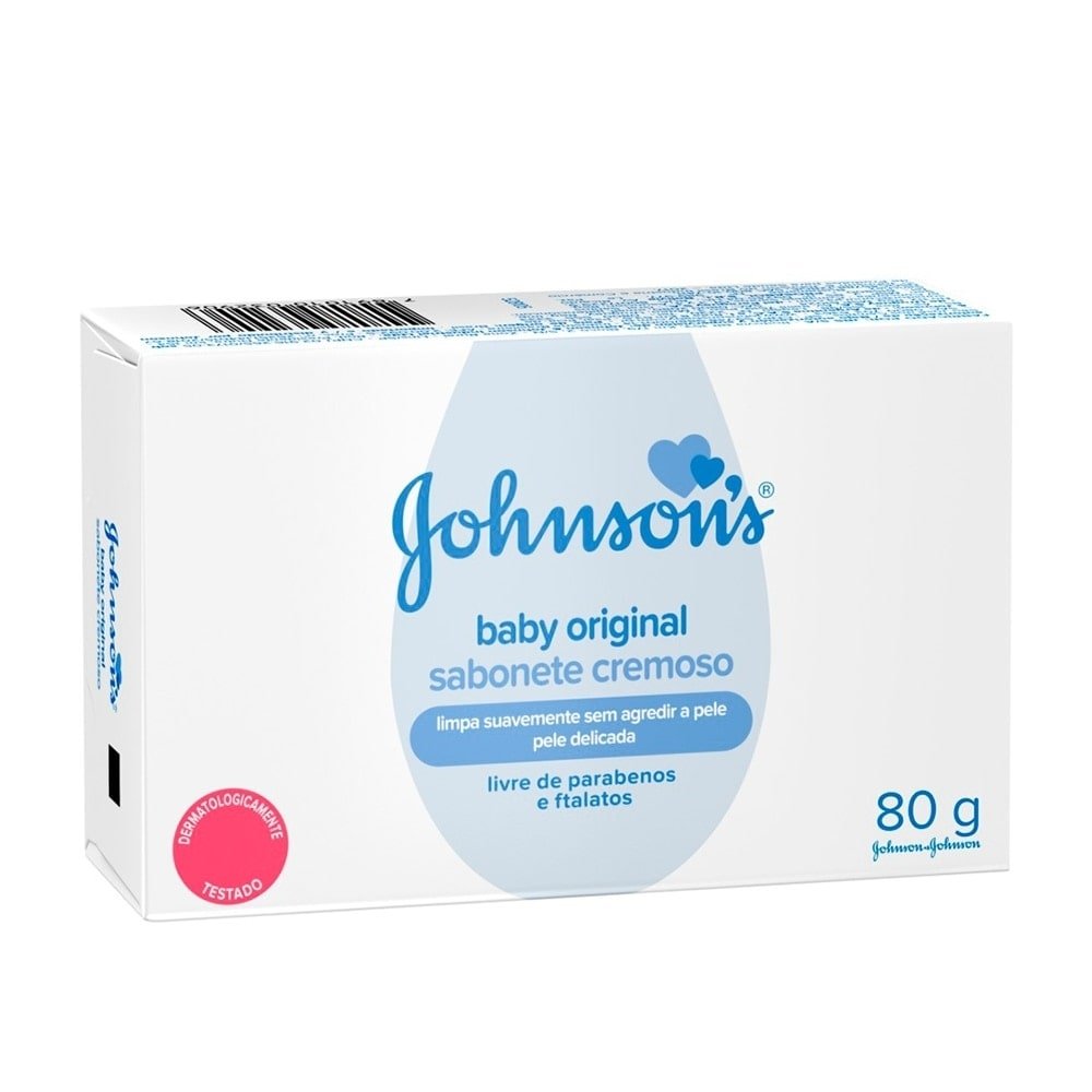 Sabonete Johnson Baby Branco 80g - Embalagem com 6 Unidades