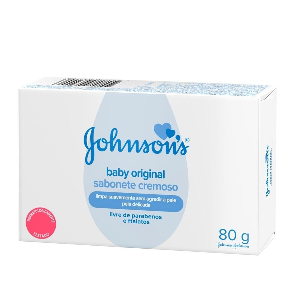 Sabonete Johnson Baby Branco 80g - Embalagem com 6 Unidades