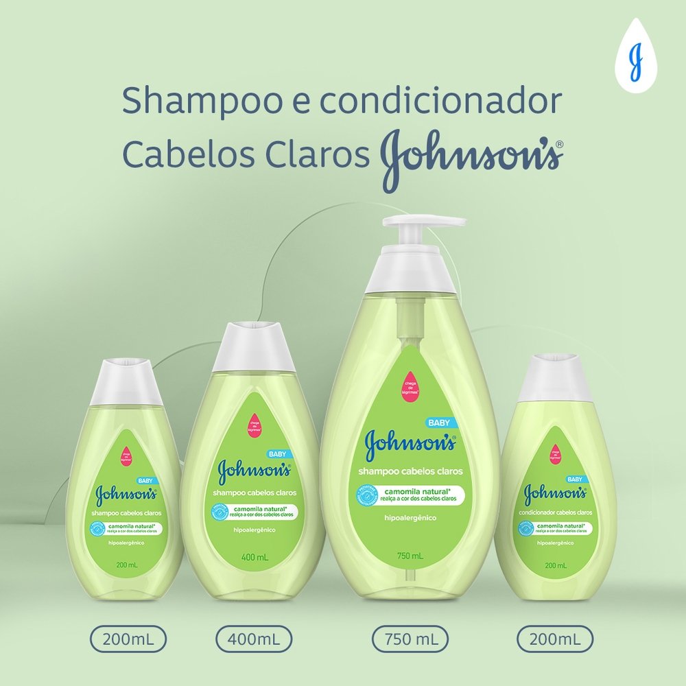 Shampoo Johnson & Johnson Baby Cabelos Claros 200ml