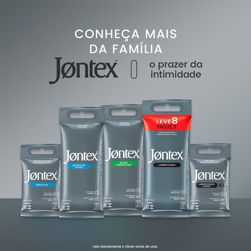 Preservativo Jontex Lubrificado Sensitive - Embalagem com 3 Unidades ...